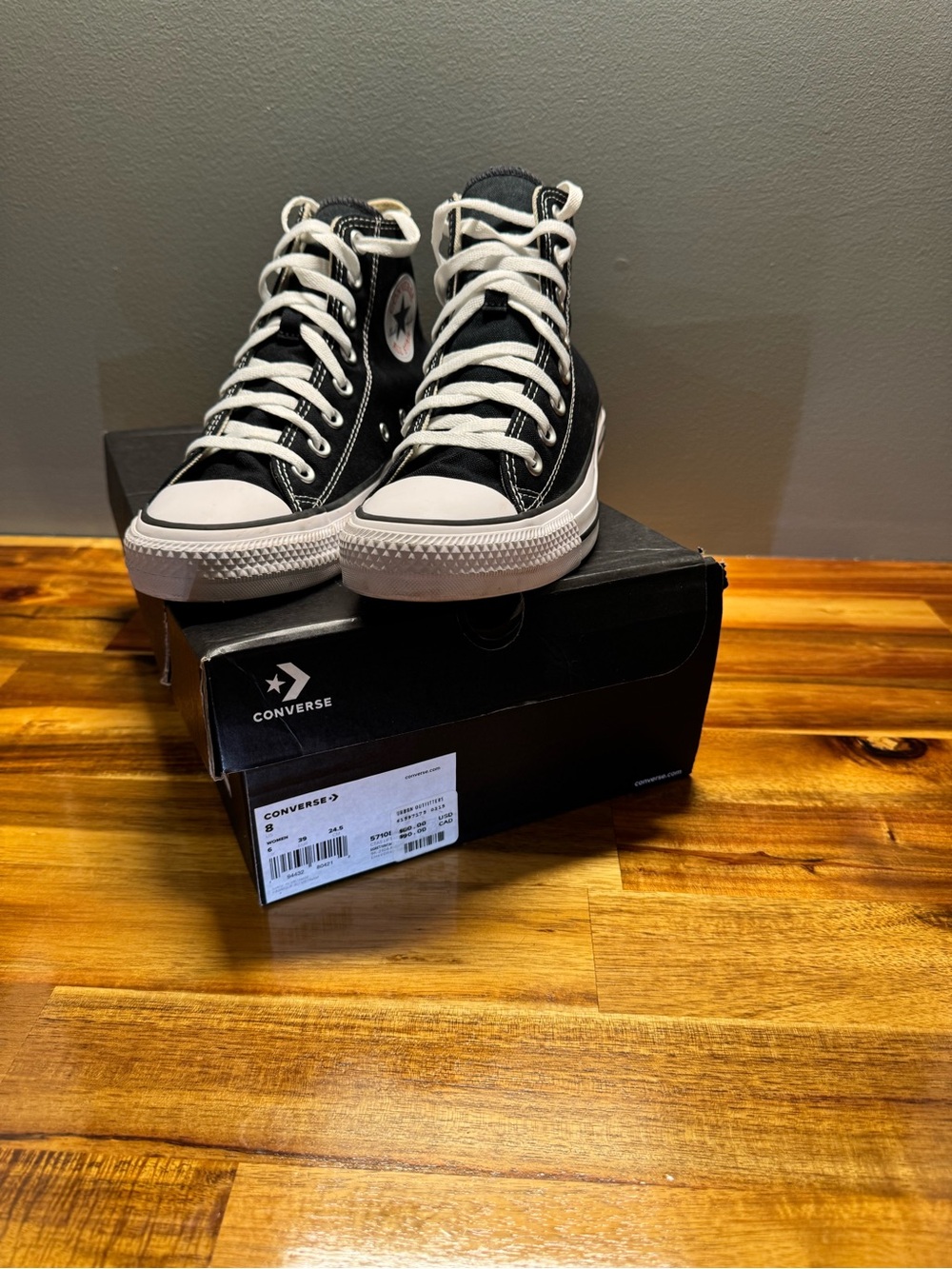 Converse High Top Sneakers in Black and White